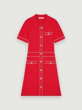Maje Contrast knit dress